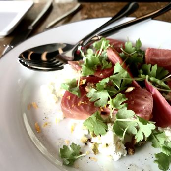 Frenchish - farmer salad = vida verde farm beets orange, pistachios & sheep's milk feta - French Near Me - Albuquerque, New Mexico