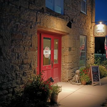 Commerce Street Brewery Hotel - entrance at night - New American Near Me - Mineral Point, Wisconsin Commerce Street Brewery Hotel - entrance at night - New American Near Me - Mineral Point, Wisconsin