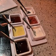 Photo of The Melting Pot - Reston, VA, United States. SAUCES AT THE SIDE
