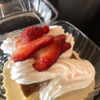 100% Taquito - Tres Leches Cake with strawberry - Mexican Near Me - Houston, Texas