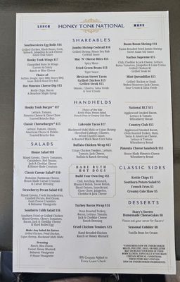Menu photo 3 Honky Tonk National Sparta, TN Menu photo 3 Honky Tonk National Sparta, TN
