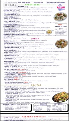 Menu photo 1 Kalakas Mexican Restaurant Warr Acres, OK