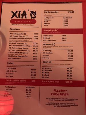 Menu photo 8 Xia’s Asian Tapas Winston-Salem, NC Menu photo 8 Xia’s Asian Tapas Winston-Salem, NC