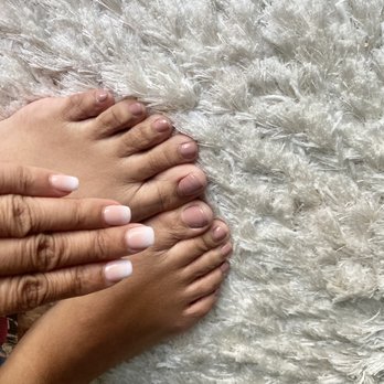 Blush Nail Spa - genie- square ombré dipped. - Waxing Near Me - Houston, Texas