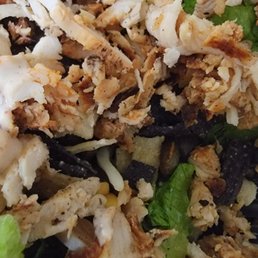 Not the spicy breaded chicken, but shredded up leftovers. Not the spicy breaded chicken, but shredded up leftovers.