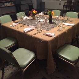 Eight people at a table