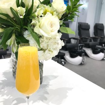 Ciel Nail Lounge - Complimentary mimosa - Nail Salons Near Me - Irving, Texas