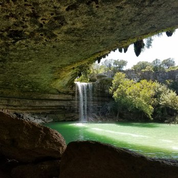 Hamilton Pool Preserve - View from underneath the cavern ceiling - Parks Near Me - Dripping Springs, Texas Hamilton Pool Preserve - View from underneath the cavern ceiling - Parks Near Me - Dripping Springs, Texas