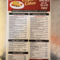 Renee's Crepes & Cakes - Menu