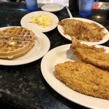 Frank's Grill - 2 piece Fried Catfish and Waffle side of Two Eggs and Hash Brown - Diners Near Me - Houston, Texas Frank's Grill - 2 piece Fried Catfish and Waffle side of Two Eggs and Hash Brown - Diners Near Me - Houston, Texas