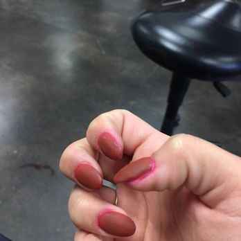 Pro Nail Salon - This is the job polished nail salon does. This is absolutely horrible work. - Nail Salons Near Me - Yukon, Oklahoma