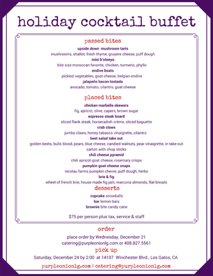 Menu photo 8 Purple Onion Cafe Los Gatos, CA