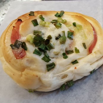 Bread House - Ham and green onion roll. Almost too pretty to eat. - Coffee & Tea Near Me - Honolulu, Hawaii
