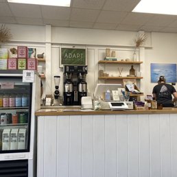 a man standing at the counter