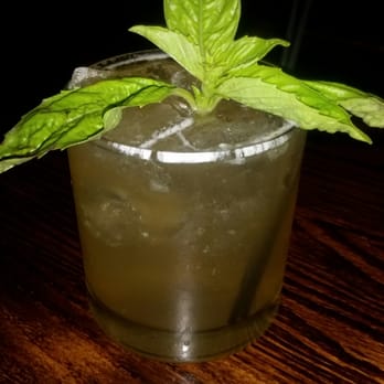PinPoint Restaurant - Cocktail of Basil Smash made with Trey Herring's Carolina Bourbon - New American Near Me - Wilmington, North Carolina PinPoint Restaurant - Cocktail of Basil Smash made with Trey Herring's Carolina Bourbon - New American Near Me - Wilmington, North Carolina