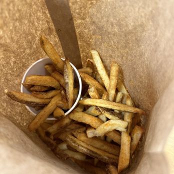 Five Guys - Burger buried underneath all the fries - Burgers Near Me - Virginia Beach, Virginia