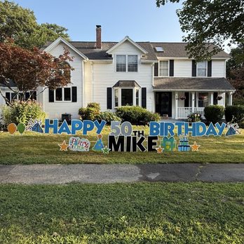 North Shore Yard Cards - Happy 50th Birthday Mike sign - Party Equipment Rentals Near Me - Wilmington, Massachusetts North Shore Yard Cards - Happy 50th Birthday Mike sign - Party Equipment Rentals Near Me - Wilmington, Massachusetts