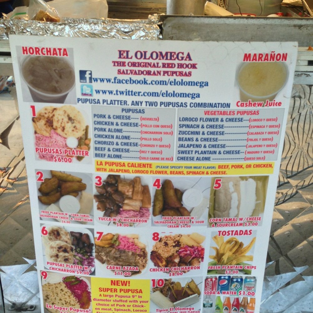 Red Hook Food Vendors - El Olomega menu - Food Stands Near Me - Brooklyn, New York Red Hook Food Vendors - El Olomega menu - Food Stands Near Me - Brooklyn, New York