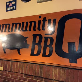 Community Q BBQ - Sign on the interior wall - Barbeque Near Me - Decatur, Georgia