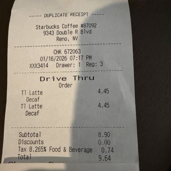 Starbucks - First visit at new location.. - Coffee & Tea Near Me - Reno, Nevada