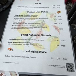 La Barca Seasonal Menu La Barca Seasonal Menu