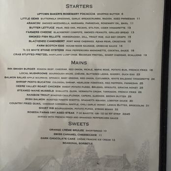 The Comus Inn - Menu - New American Near Me - Dickerson, Maryland