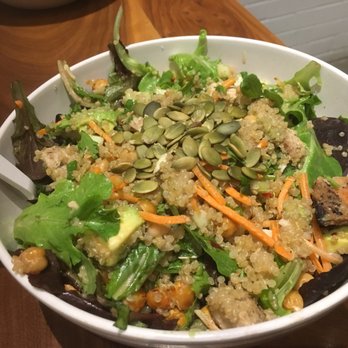Upbeet - Hot Chickpea Bowl with pumpkin seeds - Salad Near Me - Atlanta, Georgia
