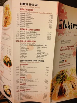 Menu photo 2 Ichiro Japanese Geneva, NY Menu photo 2 Ichiro Japanese Geneva, NY