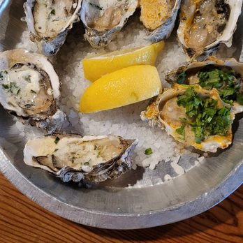 Tony's Seafood Restaurant - Grilled oysters-- garlic butters were bland; Bourbon brown sugar had no sweetness; Sriracha lime cilantro were okay, but not spicy at all. - Seafood Near Me - Marshall, California Tony's Seafood Restaurant - Grilled oysters-- garlic butters were bland; Bourbon brown sugar had no sweetness; Sriracha lime cilantro were okay, but not spicy at all. - Seafood Near Me - Marshall, California