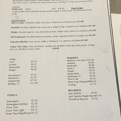 Jacobs On The Mall - Menu