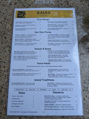 Menu photo 8 Kaia’s Danville, CA