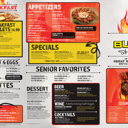 Buzz Inn Steakhouse - Breakfast & Appetizers