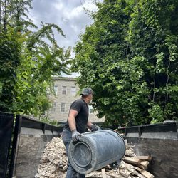 Clearing up construction debris