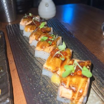 Yokai Tapas and Sake Bar - Salmon oshi - Tapas Bars Near Me - Richmond, British Columbia Yokai Tapas and Sake Bar - Salmon oshi - Tapas Bars Near Me - Richmond, British Columbia