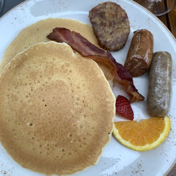 The Bistro Edgewood - Pancakes & assorted meat - New American Near Me - Stateline, Nevada The Bistro Edgewood - Pancakes & assorted meat - New American Near Me - Stateline, Nevada