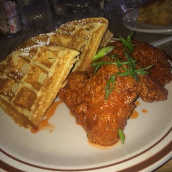 Sweet Chick - Siracha and Peach Chicken and Waffles. Was spectacular - Southern Near Me - Brooklyn, New York Sweet Chick - Siracha and Peach Chicken and Waffles. Was spectacular - Southern Near Me - Brooklyn, New York