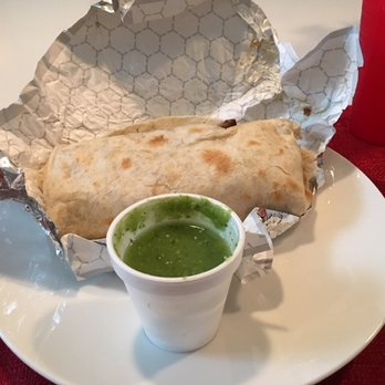 Antojitos Mexicanos - burrito and mild sauce - Mexican Near Me - Roselle, New Jersey