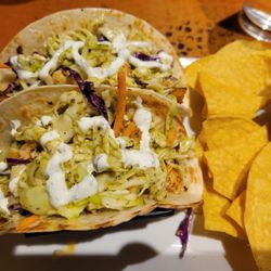 Savoria Bar & Grill - Hake fish tacos.