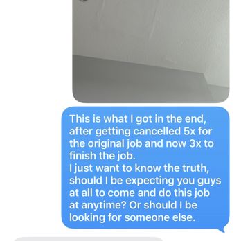 Michael Melloh Services - Snapshot of conversation who Michael sent. Who promised to come and never came and completely ignored me in the end. - Drywall Installation & Repair Near Me Michael Melloh Services - Snapshot of conversation who Michael sent. Who promised to come and never came and completely ignored me in the end. - Drywall Installation & Repair Near Me