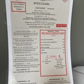 Pisco 51 - Menu - Peruvian Near Me - Williamsburg, Virginia