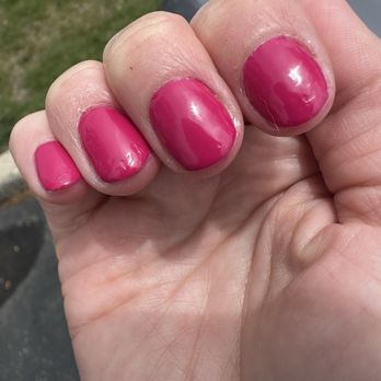 Luxury Nails Tech - Photos of manicure taken immediately after service showing uneven application, polish on skin and cuticles, and overall poor workmanship. - Nail Salons Near Me - Bartlett, Illinois Luxury Nails Tech - Photos of manicure taken immediately after service showing uneven application, polish on skin and cuticles, and overall poor workmanship. - Nail Salons Near Me - Bartlett, Illinois