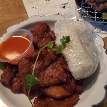 Kin Len Thai Night Bites - Sticky rice and pork jerky - Thai Near Me - Seattle, Washington Kin Len Thai Night Bites - Sticky rice and pork jerky - Thai Near Me - Seattle, Washington