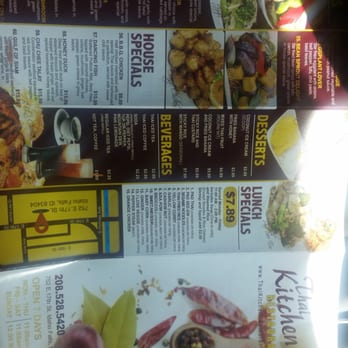 Thai Kitchen - Front and back of menu with lunch specials - Thai Near Me - Idaho Falls, Idaho Thai Kitchen - Front and back of menu with lunch specials - Thai Near Me - Idaho Falls, Idaho