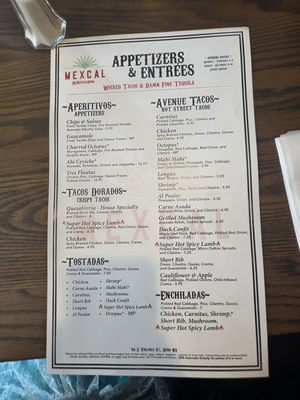 Menu photo 1 Mexcal Reno, NV