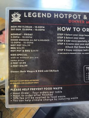 Menu photo 5 Legend Hotpot & Grill Newark, CA