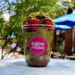Boba Moba - Fresh strawberries coated in rich Dubai chocolate -- smooth, sweet, and unforgettable.