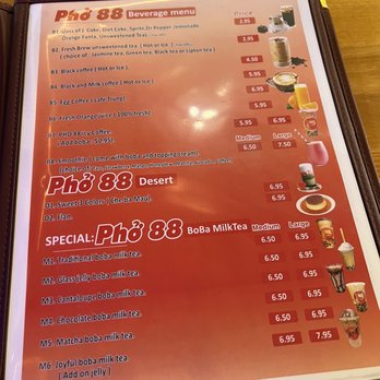Pho 88 - Menu 03/22 - Noodles Near Me - Grand Junction, Colorado