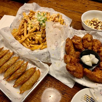 Mad for Chicken - Dumplings, kimchi fries, soy garlic chicken wings - Korean Near Me - Flower Mound, Texas Mad for Chicken - Dumplings, kimchi fries, soy garlic chicken wings - Korean Near Me - Flower Mound, Texas