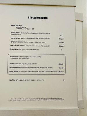 Menu photo 1 barmini Washington, DC, DC Menu photo 1 barmini Washington, DC, DC