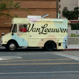 Truck parked across from the Broad Museum.